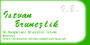 istvan brunczlik business card